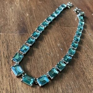 J. Crew Art Deco Style Emerald Cut Rivière Necklace